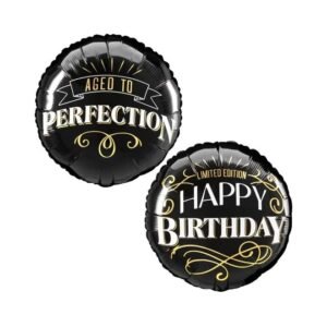 Happy Birthday Aged to Perfection (Black)